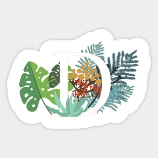 Plant Letter D Sticker